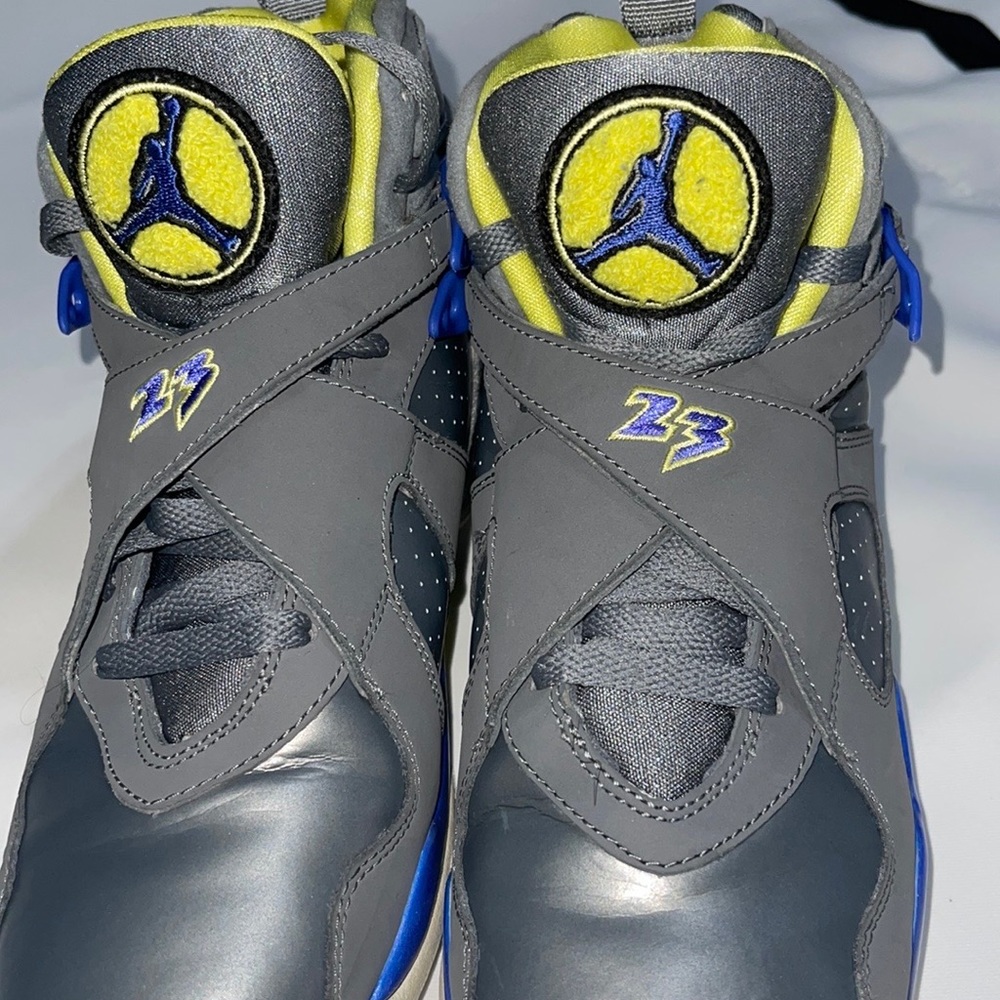 SOLD on eBay!  Nike Air Jordan VIII 8 Retro GS GREY VIOLET BLUE 580528-038 SZ:7Y - Picture 6 of 16